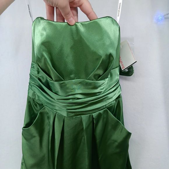 NWT David's Bridal Formal Event Dress $99 Clover Green Size 6 Pockets Sleeveless - Picture 12 of 16